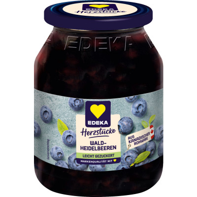 EDEKA Herzstücke Heidelbeeren leicht gezuckert 340G 