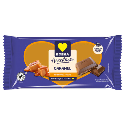 EDEKA Herzstücke Karamell Vollmilch 90G 
