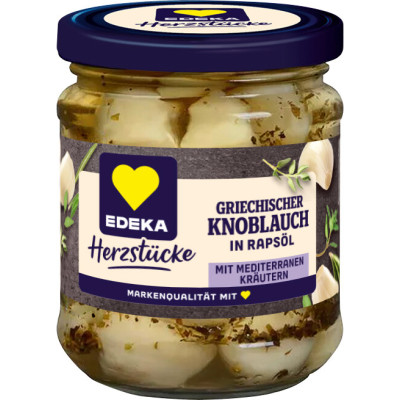 EDEKA Herzstücke Knoblauch in Kräuter Marinade 185G 