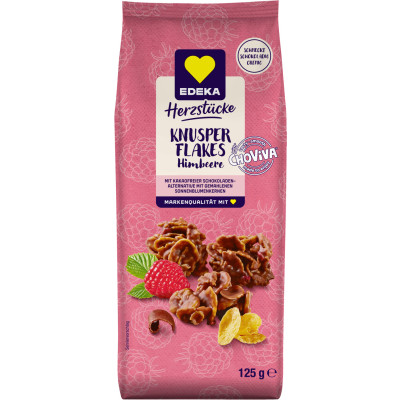 EDEKA Herzstücke Knusper Flakes Himbeere 125G 