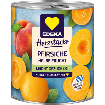 EDEKA Herzstücke Torten-Pfirsiche in Schnitten leicht gezuckert 820G 