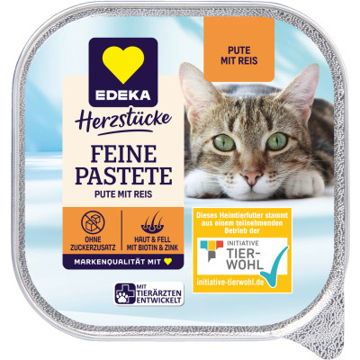 EDEKA Herzstücke Feine Pastete Pute mit Reis 100G 
