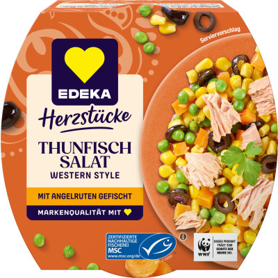 EDEKA Herzstücke Thunfischsalat Western Style 160G 