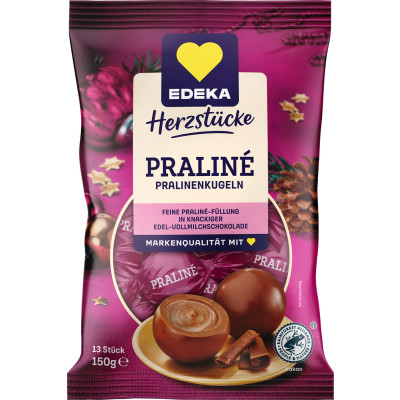 EDEKA Herzstücke Weihnachtskugeln Praline 13ST 150G 
