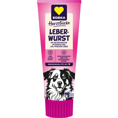 EDEKA Herzstücke I Love Leberwurst für Hunde 75G 