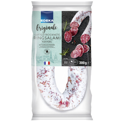 EDEKA La France Luftgetrocknete Ringsalami Pur Pork 300G- MHD 28.05.2026 