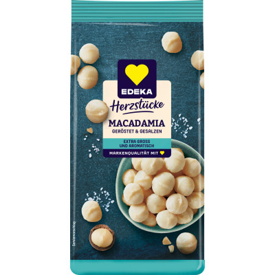 EDEKA Herzstücke Macadamias geröstet & gesalzen 125G 