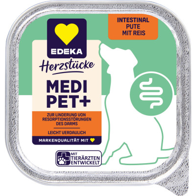 EDEKA Herzstücke Medi Pet+ Hund Intestinal Pute pur mit Reis 150G