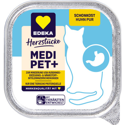 EDEKA Herzstücke Medi Pet+ Schonkost Huhn pur 100G 