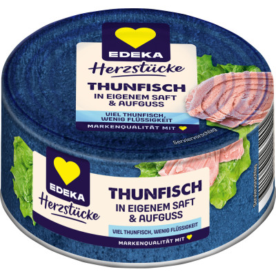 EDEKA MSC Herzstücke Thunfischstücke in eigenem Saft 185G 