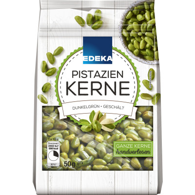 EDEKA Pistazienkerne dunkelgrün, geschält 50G 