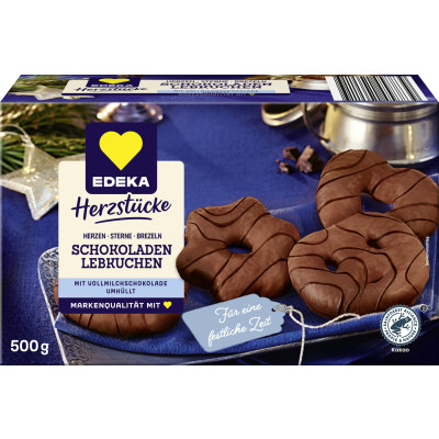 EDEKA Herzstücke Schokoladen Lebkuchen-Mix Vollmilch 500G 