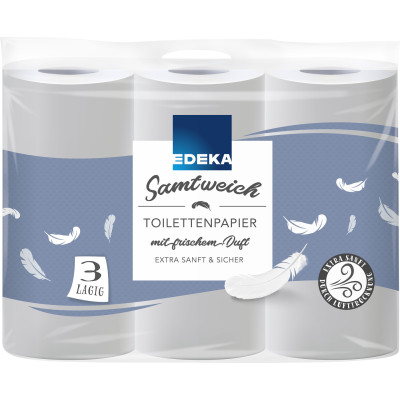 EDEKA Toilettenpapier samtweich 3lagig 9x140BL 