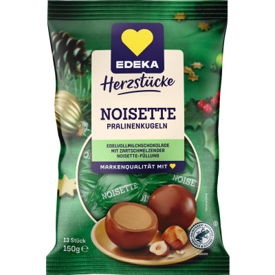 EDEKA Herzstücke Noisette Pralinenkugeln 13ST 150G 