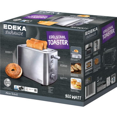 EDEKA zuhause Edelstahl Toaster 
