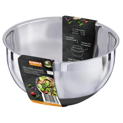 EDEKA zuhause Schüssel aus Edelstahl Durchmesser 20cm 