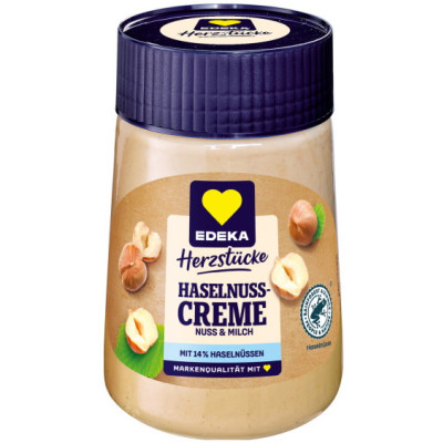 EDEKA Herzstücke Milch-Haselnusscreme 400G 