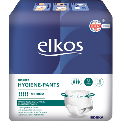 Elkos Diskret Hygiene-Pants Medium 10ST 