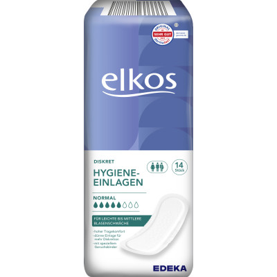 EDEKA elkos Hygiene-Einlagen Normal 14ST 