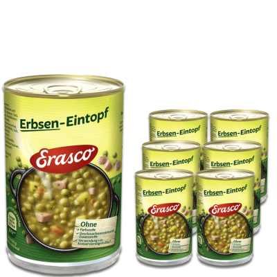 Erasco 1 Portion Erbsen-Eintopf 6x400G 