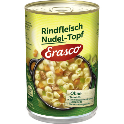 Erasco 1 Portion Rindfleisch Nudel-Topf 400G 