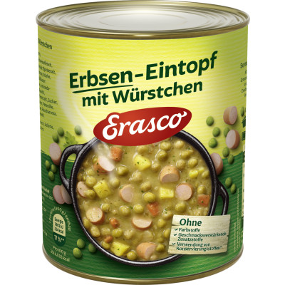 Erasco Erbsen-Eintopf mit Würstchen 800G 