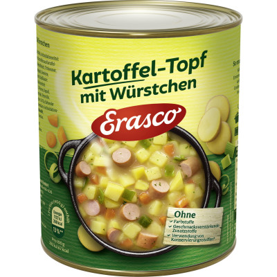 Erasco Kartoffel-Topf mit Würstchen 800G 