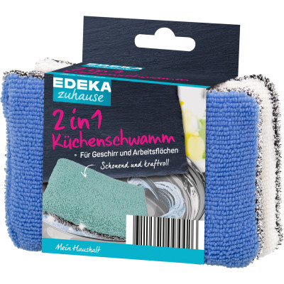 Edeka zuhause 2 in 1 Küchenschwamm 2ST 