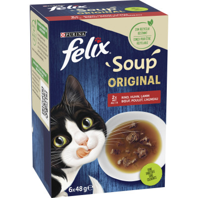 Felix Soup Original Rind, Huhn, Lamm 6x48g