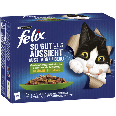 Felix So gut wie es aussieht Geschmacksvielfalt mit Gemüse in Gelee 12x85g