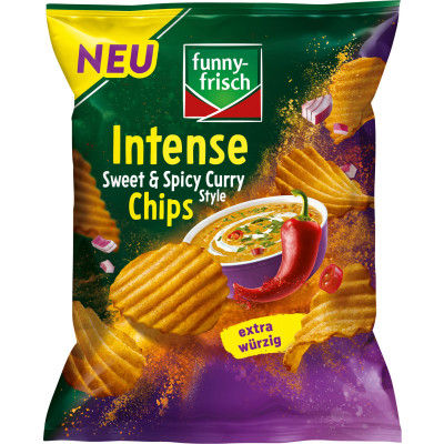 Funny-Frisch Intense Chips Sweet & Spicy Curry Style 110G 