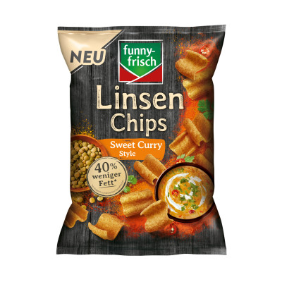 Funny-Frisch Linsen Chips Curry Style 90G