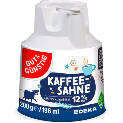 Gut & Günstig Kaffeesahne Kännchen 12% 200G 