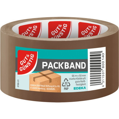 Gut & Günstig Packband braun 66mx50mm 