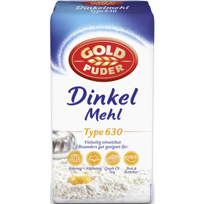 Goldpuder Dinkelmehl Type 630 1 KG 