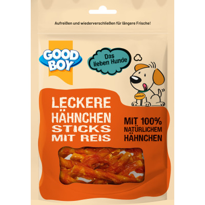Good Boy Leckere Hähnchen Sticks mit Reis 90G 