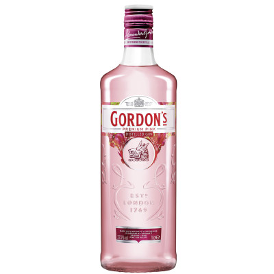 Gordons Premium Pink Distilled Gin 0,7L - Etikett verschmutzt/beschädigt 