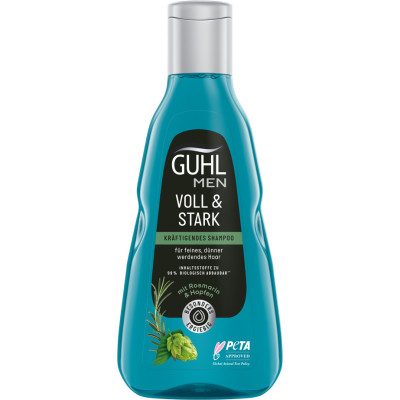 Guhl MEN Kräftigendes Shampoo Voll & Stark für feines,dünner werdendes Haar 250ML 