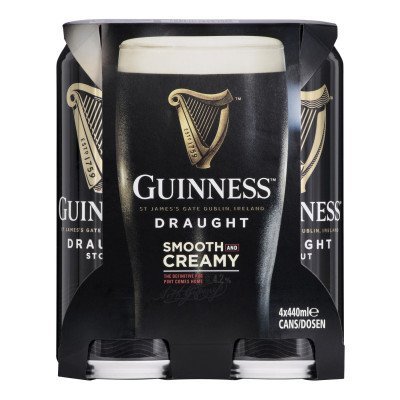 Guinness Draught mit Floating Widget Dose 4x 0,44L 
