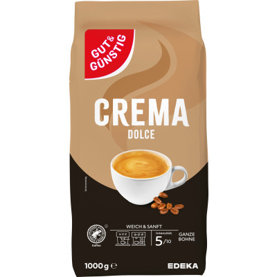 Gut & Günstig Crema Dolce ganze Bohnen 1KG 
