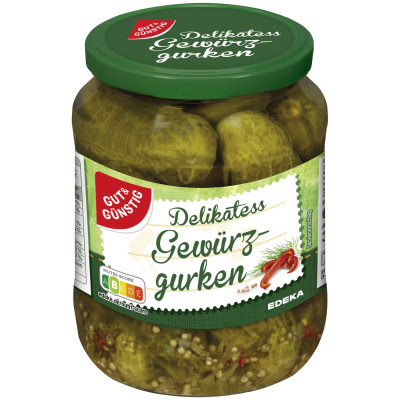 Gut & Günstig Delikatess Gewürzgurken 670G 