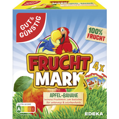 Gut & Günstig Fruchtmark Apfel-Banane 4ST 400G 