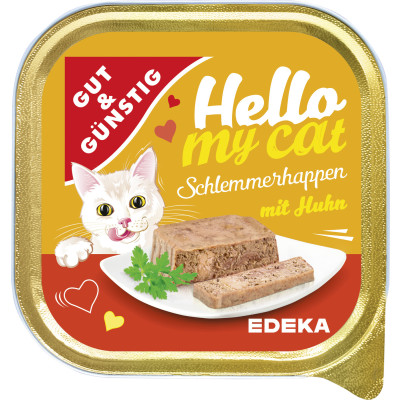 Gut & Günstig Hello My Cat Schlemmerhappen mit Geflügel 100G 