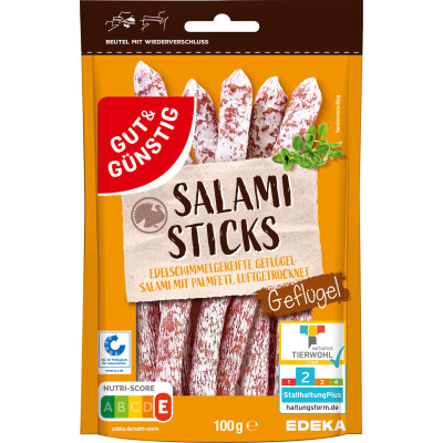 Gut & Günstig Salami Sticks Geflügel 100G 