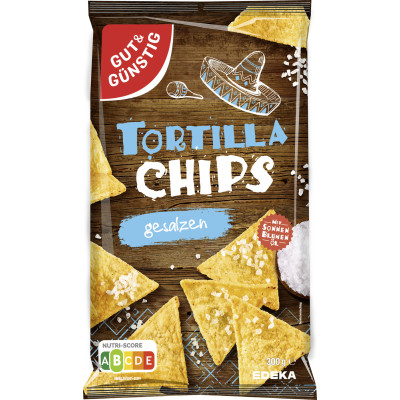 Gut & Günstig Tortilla Chips gesalzen 300G 