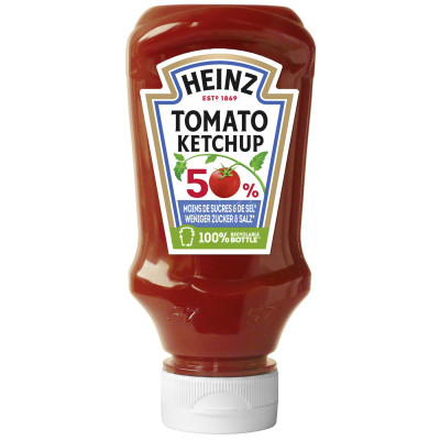 Heinz Tomato Ketchup 50% weniger Zucker & Salz 220ML 