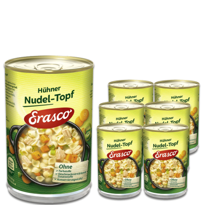Erasco Hühner Nudel-Topf 6x400G 
