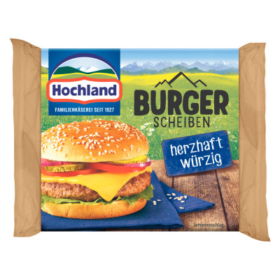 Hochland Burger Scheiben herzhaft würzig 36% 200G 