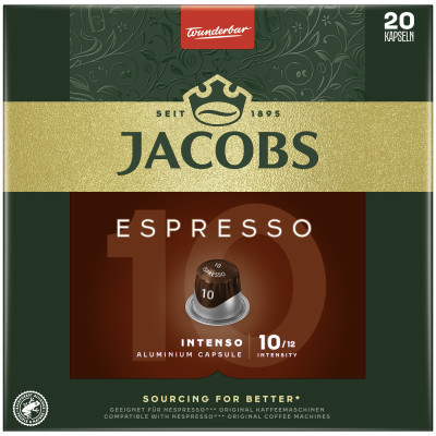 Jacobs Espresso 10 Intenso Kaffekapseln 20ST 104G 