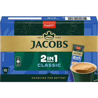 Jacobs Kaffee Instant 2in1 Classic 10ST 124G 